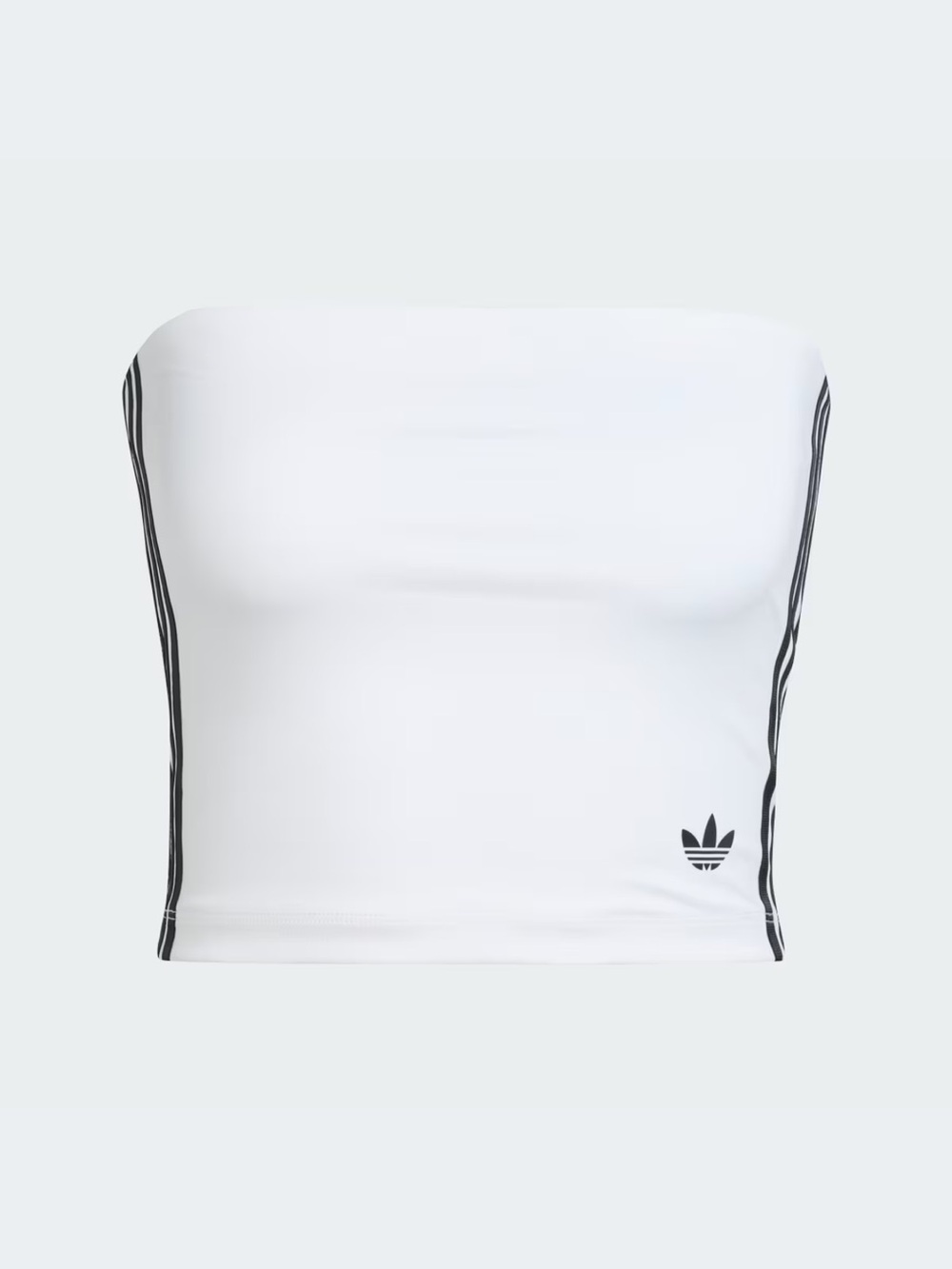 adidas Originals White Strapless Logo Tube Top